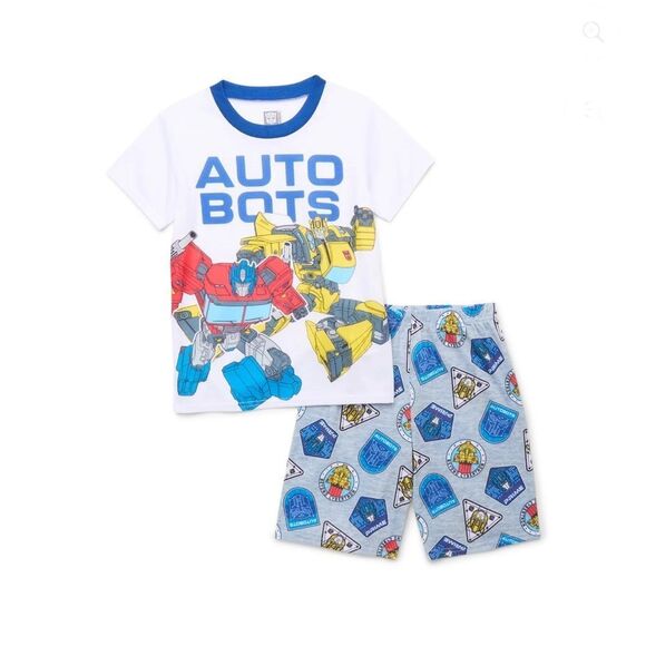 Pokémon & Transformers Graphic Print Tee & Shorts Sleep 2, 2-Piece Sets Size XS - Picture 7 of 7